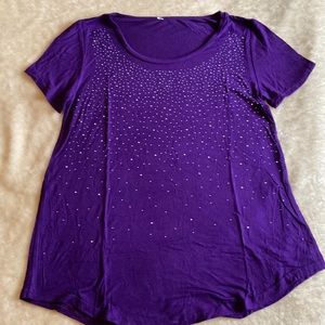 Medium Purple beaded shirt